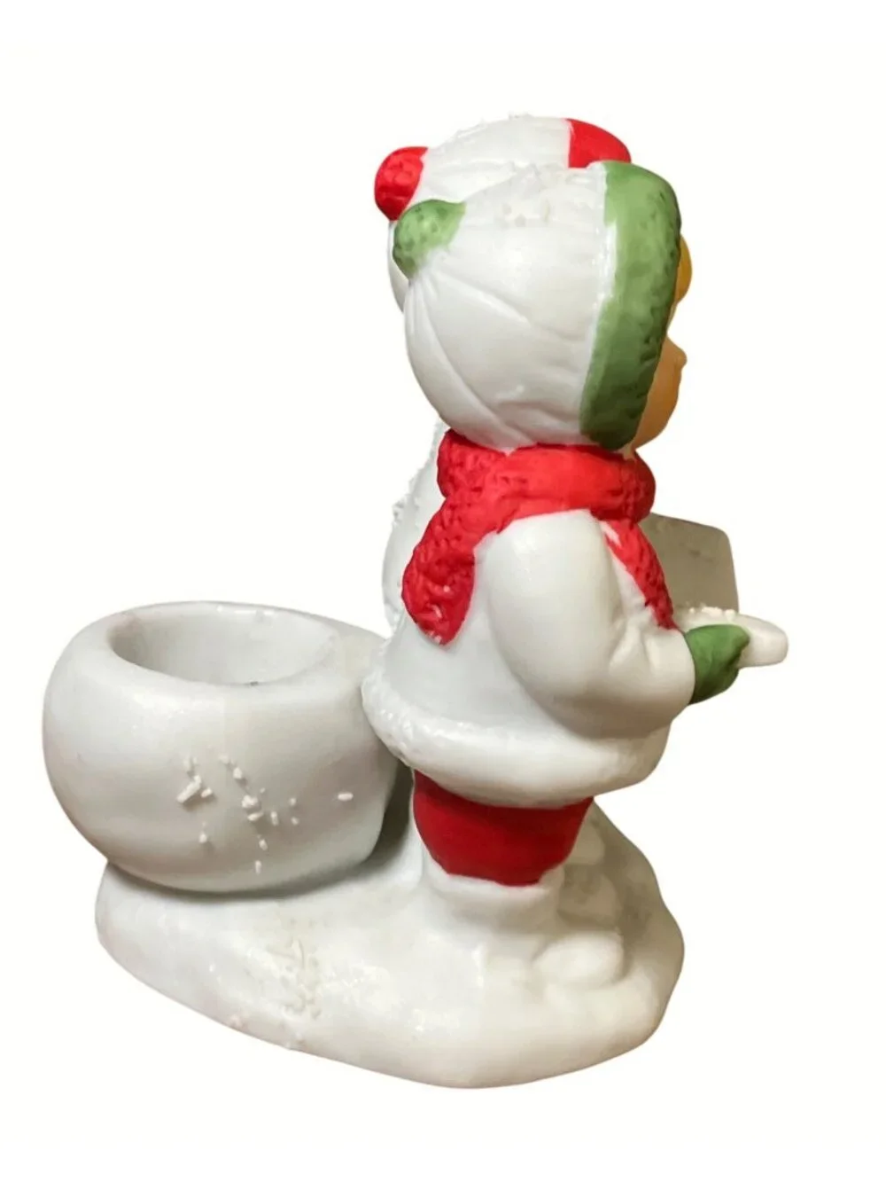 Vintage Ceramic Christmas Carolers Figurine Candle Holder Holiday Decor
